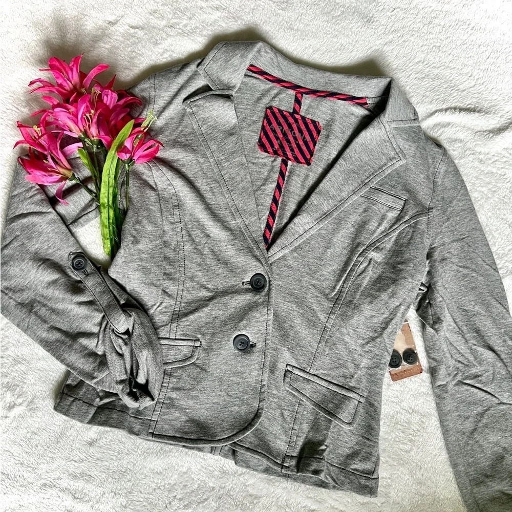 Arizona NWT Grey Button Prep Blazer - Small